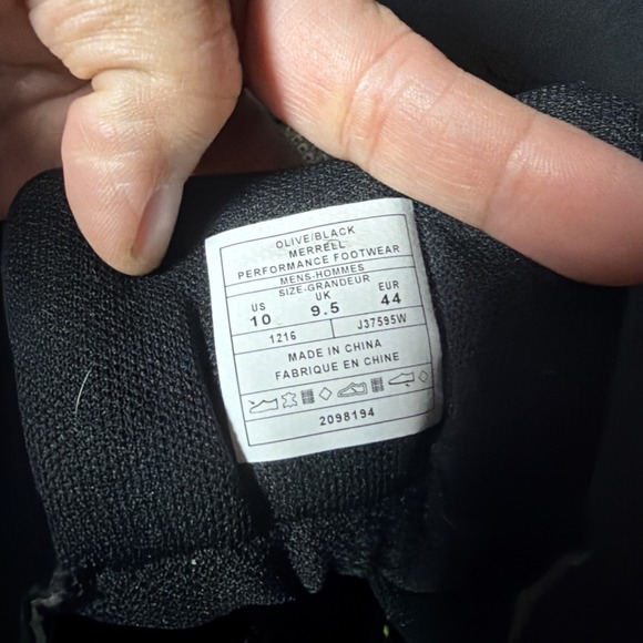 Mens Merrell Moab FST Olive/Green J37595 MID Trail Hiking Shoes! Size 10 - Picture 5 of 6